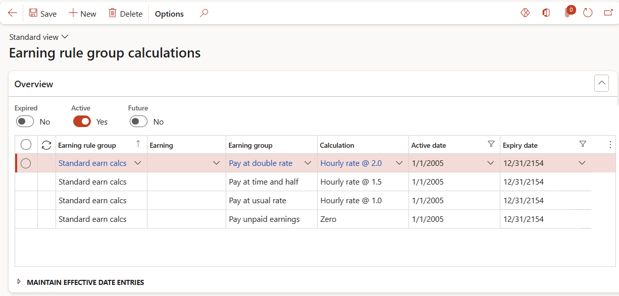 Earning Rule Group Calculations